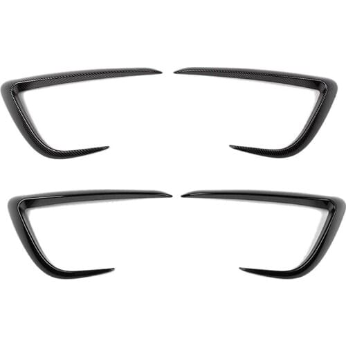 For Tesla Model Y 2021 Front Fog Lamp Eyebrow Wind Knife Decoration Frame Protection Cover Strip