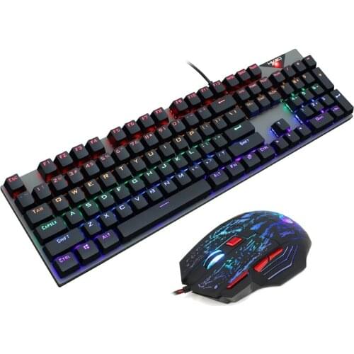 L300+h300 Wired Keyboard and Mouse Combo Compact Full Size Sleek Design for Computer Desktop Laptop PC Notebook