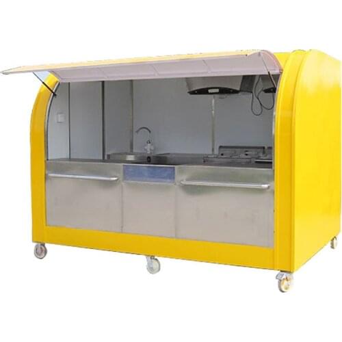 Hand push type 2.9m park street electric food-truck mobile food trailer for sale supporting customization