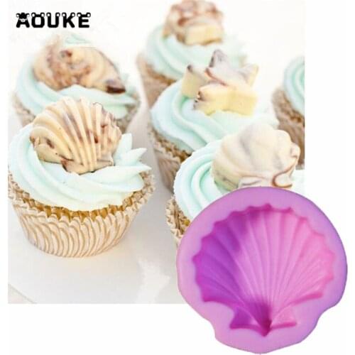 Lovely Shell 3D Fondant Cake Silicone Mold Cake Mold Pastry Biscuits Mould Chocolate Molds Ice Cube Soap Molds DIY Baking Tools