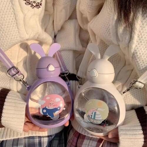 Tritan Cartoon Water Bottle Women Girls Sport Leakproof Shaker Drink Bottle Outdoor Kid Travel Drinking Bottle Portable BPA free