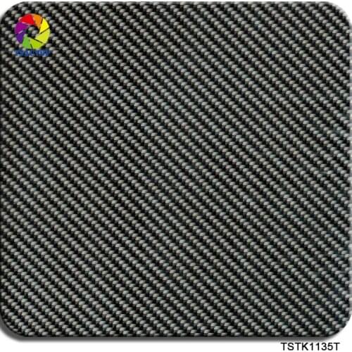 TSAUTOP Size 1m width 10sqm simi-transparent carbon fiber 3d water transfer printing film for hydrographics WDF1135T