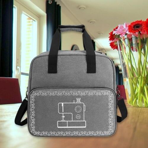 Universal Overlock Small Sewing Machine Tote Bag with Shoulder Strap and Handle E56C