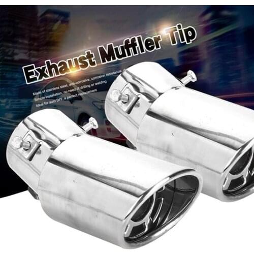 Universal Car Auto Rear Metal Curved Exhaust Pipe Tail Muffler Tip Accessories