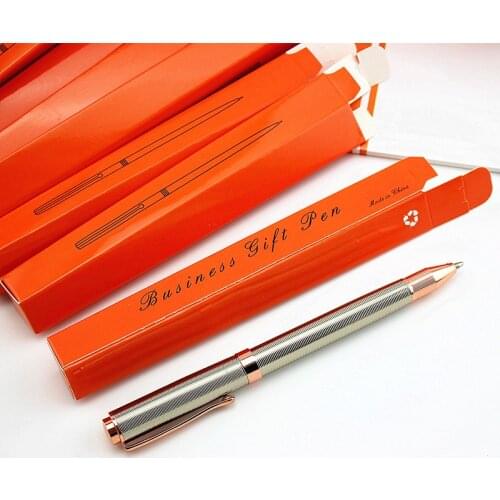 Rotating metal ballpoint pen business office writing pen advertising company ballpoint pen oily pen gift pen