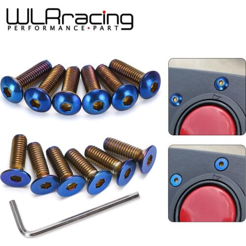WLR RACING - 6PC/LOTS Burnt Titanium Steering Wheel Bolts Fit a lot of steering wheel Works Bell Boss Kit WLR-LS06CR-T