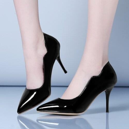 Big Size ladies high heels women shoes woman pumps Baitao pointed, shallow, thin-heeled high-heeled shoes