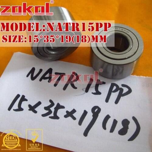 ZOKOL NATR15 PP NATR15PP Yoke Track Roller Bearing 15*35*19mm