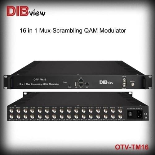16 in 1 DVB-S2X/S2/S (T/T2/ATSC/ISDB-T optional) FTA Tuner Mux-Scrambler QAM DVB-C DVB-T RF Modulator