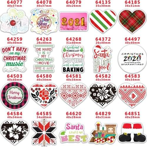 30pcs/lot planar resin Christmas flatback resin cabochons kawaii cartooon accessories PR64077