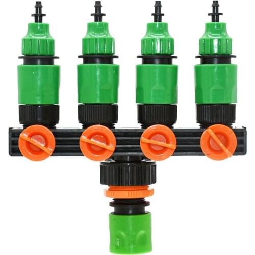4/7 8/11 hose Garden Tap water splitter 4 way tap splitter Hose 1/4 or 3/8 Hose Fittings Pipe Connector Irrigation 1Set