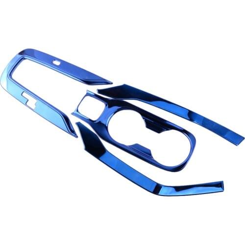 4pcs/Set LHD Blue Titanium Central Console Gear Shift Panel Water Cup Holder Trim Fit for Toyota Corolla 2021 2020 2019