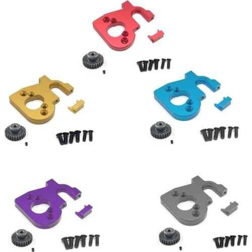 RC Car Motor Mount Holder with Motor Gear for Wltoys 144001 124019 124018 RC Spare Parts Upgrade Accessories