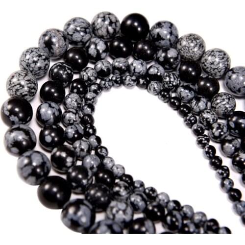 Natural Stone Snowflake Loose Beads for Needlework 4 6 8 10mm DIY Bracelet Necklace Jewelry Making Factory Wholesale Price