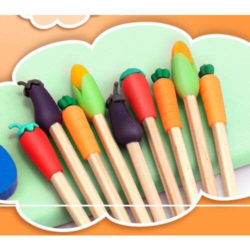 Wonderlife pen cap pen cover silicone pencil case protective cover lovely soft rubber hand guard pencil cap kindergarten lead