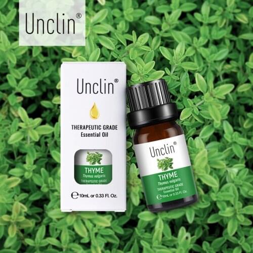 Unclin 10ml Thyme Pure Essential Oils With Gift Box For Aromatherapy fresh air Orange Peppermint Massage Essential Oil Relax