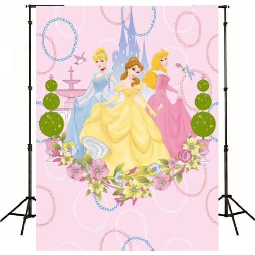 Cartoon Castle Princess Photography Background Live Backdrop Kids Baby Birthday Party Decoration Wallpaper Tapestry Photo Studio