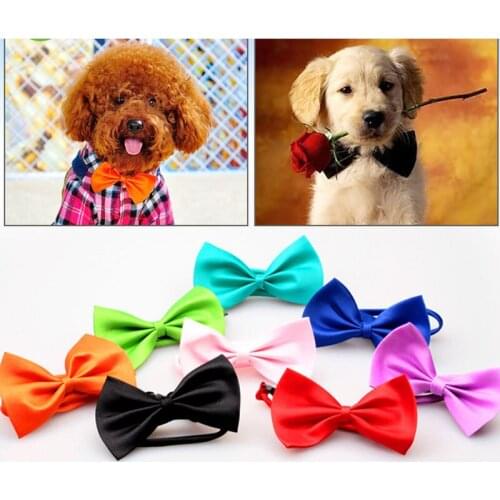 50pcs/lot Cool Pet Dog Cat bow tie neck tie doggy puppy bows necklace neckties small animals neck bows ornaments supply CW-80154