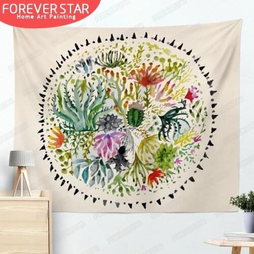Cactus Succulents Tapestry Summer Succulents Wall Decor Tropical Landscape Wall Hanging Tapestries Picnic Blanket Wall Cloth
