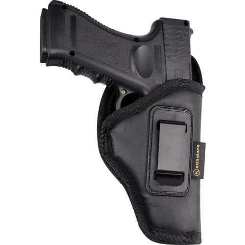 Kosibate Tactical Gun Holster Glock 19 PU Leather Concealed Carry Holster for Glock 19 19X 23 1911 3" SZ