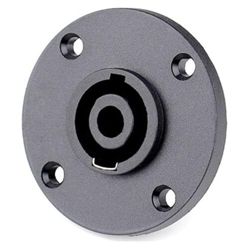 Round Ohm 4 Pin XLR Female Socket Connector Panel / Chassis mount Compatible with Neutrik Speakon NL2FC, NL2 Speak-On