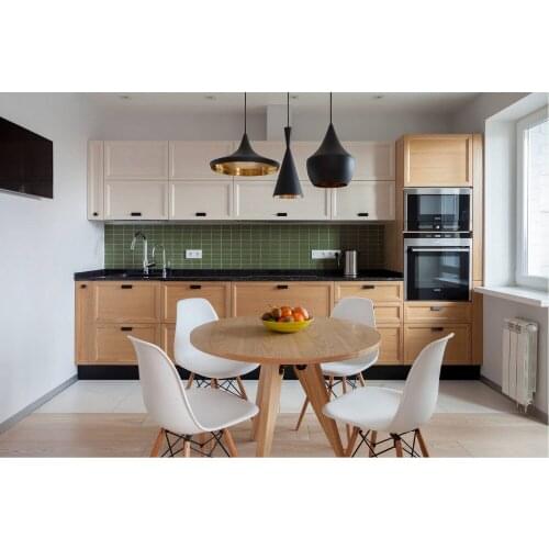 2017 new design solid wood kitchen cabinet with 18mm plywood carcase and 20mm oak wood