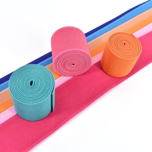 Wide 4cm Double Sided Thickened Densified Solid Color Elastic Band For Pants Skirts Belts Accessories Material