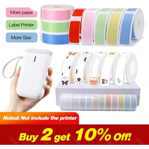 Niimbot D11 Mini Label Printer Paper Printing Waterproof Price Label Pure Color Transparent Scratch-Resistant Label Sticker