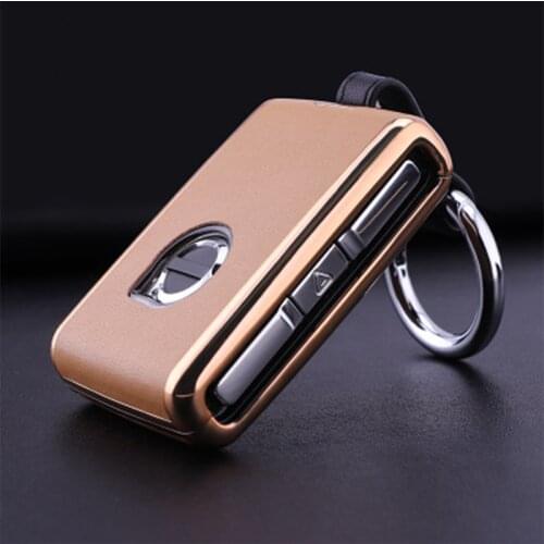 Fashion Man Boutique Leather Car Key Cover High Quality Lychee Pattern Car Key Case Car Accessories for Volvo XC90 S90 V90 XC60