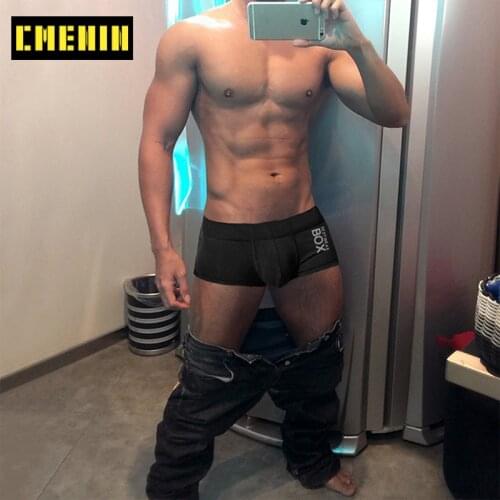 CMENIN 1Pcs Cotton Fashion Men underwear Boxers Quick Dry Threadwork Mens Boxer Trunks 2020 New OR6604 boxershorts men