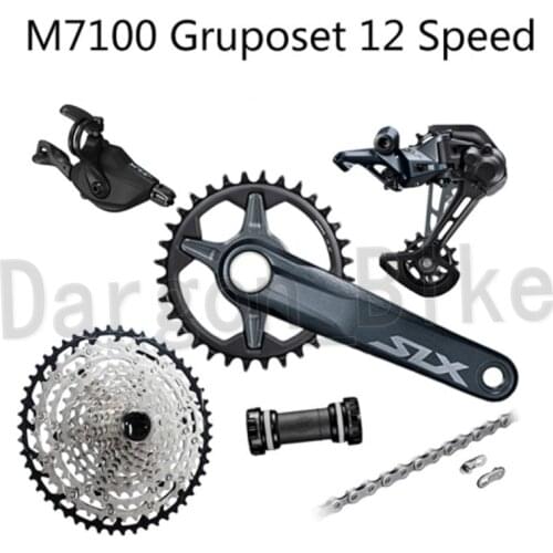 Shimano DEORE SLX M7100 Groupset 1x12 Speed 32T 34T 170 175mm Crankset Mountain Bike Group 12 S 10-51T Rear Derailleur Chain Kit