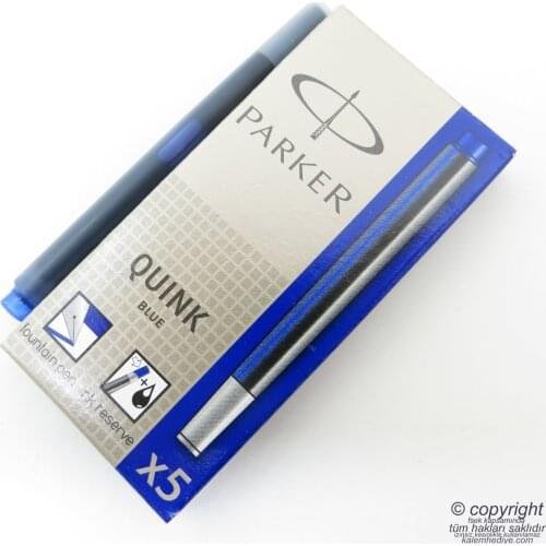 Parker Quink Blue Fountain Pen Cartridge 5'li Package