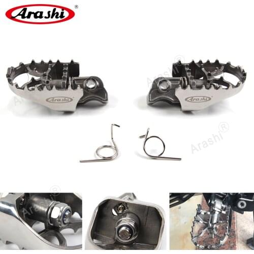 Arashi 1 Pair Front Foot Pegs Wide Pivot Footrest Pedal For BMW R1200GS GSA ADV R1250GS GSA F850GS F800GS F750GS F700GS F650GS