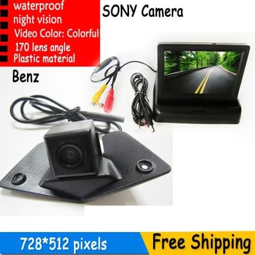 Car Front Logo Camera + 4.3monitor For sony Benz SLK350 200 CLS350 CLS300 Viano R500L R350L R350 R300L Sprinter etc