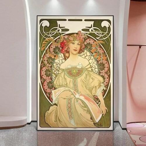Posters and Prints Fairy Art Nouveau Famous Paintings By Alphonse Mucha Canvas Art Mucha Art Pictures for Living Room Wall Decor