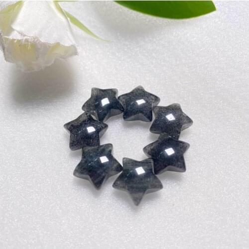 Natural Black Super Seven Strawberry Crystal Carved Star Bead Pendant Healing gemstone jewelry accessories for jewelry making