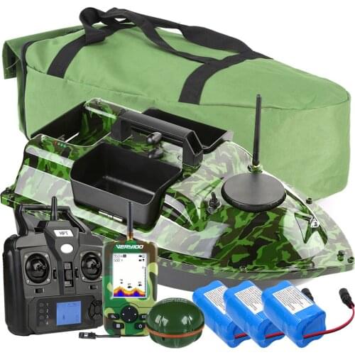 500M GPS Remote Control Fishing Bait Boat LCD GPS Fishfinders With Sonar Sensor 3 Catapult Hoppers Remote Control Toy Boat