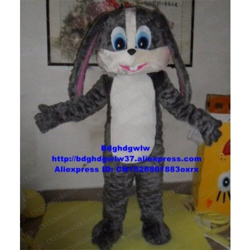 Grey Easter Bunny Osterhase Rabbit Hare Mascot Costume Adult Cartoon Character Outfit Put On Nice The Public Holidays zx1880