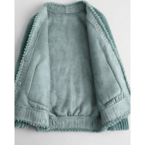 Sheep Shearling Fur Coat Female Winter Jacket Real Wool Coats Nad Jackets Women Clothes 2020 MY3560