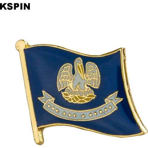 U.S.A Louisiana State Badges flag badge flag lapal pin on backpack pins for clothes 10pcs XY0194