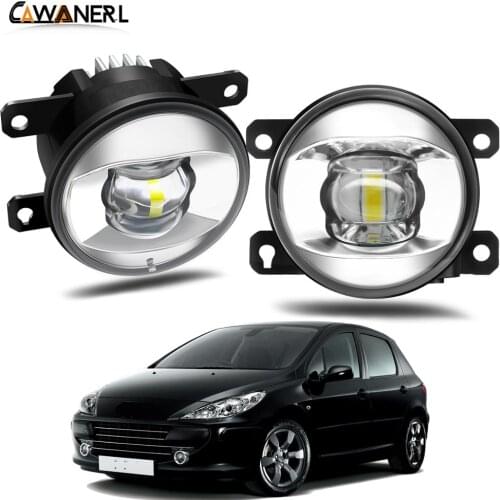 Fog Light Assembly For Peugeot 307 CC SW Break Hatchback 2002-2008 Car LED Lens Fog Lamp Daytime Running Light 30W 8000LM 12V