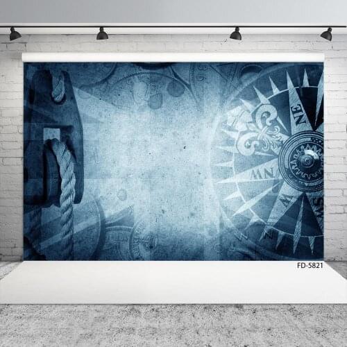 Reminiscence Sailing Symbol Dark Photography Backdrop Customized Background for Children Baby Portrait Photoshoot Photo Studio