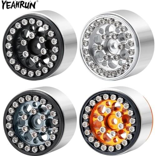 YEAHRUN 1/24 RC Crawler Car Micro Beadlock Wheel Rims Hubs for Axial SCX24 90081 Upgrade Parts #3