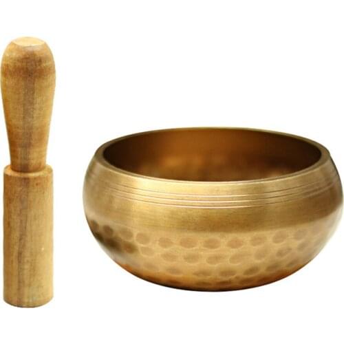 1 set of Meditation Music Bowl Copper Singing Bowl Tibetan Singing Bowl Tapping Craft Unique Music Bowl for Office Outdoor