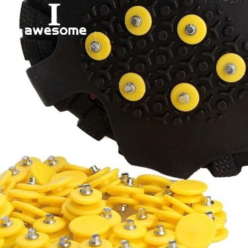 10/20pcs Teeth Nails For Ice Snow Climbing Crampons Spike Winter Outdoor Anti-slip Shoe Grippers Cleats Spikes Glace Replacement