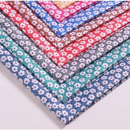 100*150cm Summer Poplin Floral Fabric By Meter Garment Dress Sewing Fabric Material Home Decoration Upholstery