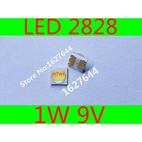 1000pcs For SHARP LED Backlight LED 2828 High Power 1W 9V 2828 Cool white LED TV Backlight LED LCD TV Backlight Application
