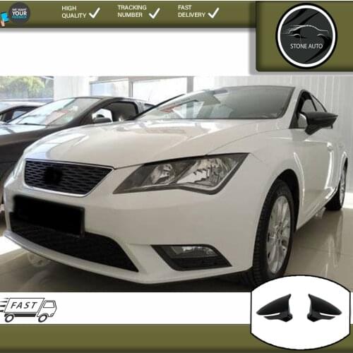 2 piece Mirror Cover Car Side Door Rearview Side Cap For Seat Leon MK3 5F 2012 -2020 ABS Plastic piano Black Fast Shipping