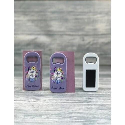 30 pcs Personalized Bottle Opener Magnet-Purple Flower Bird Themed Model 445764817