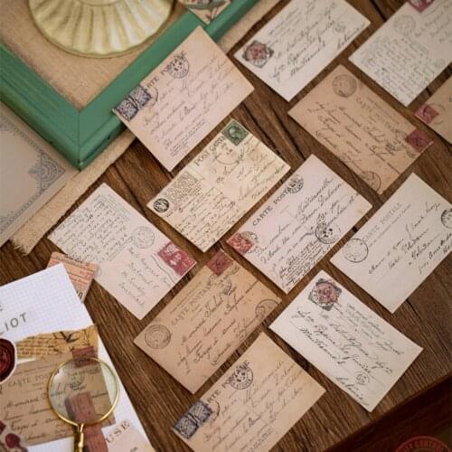 30PCS Vintage Material Paper DIY Scrapbooking TN Journal Base Collage Gift Wrapping Decorative Paper